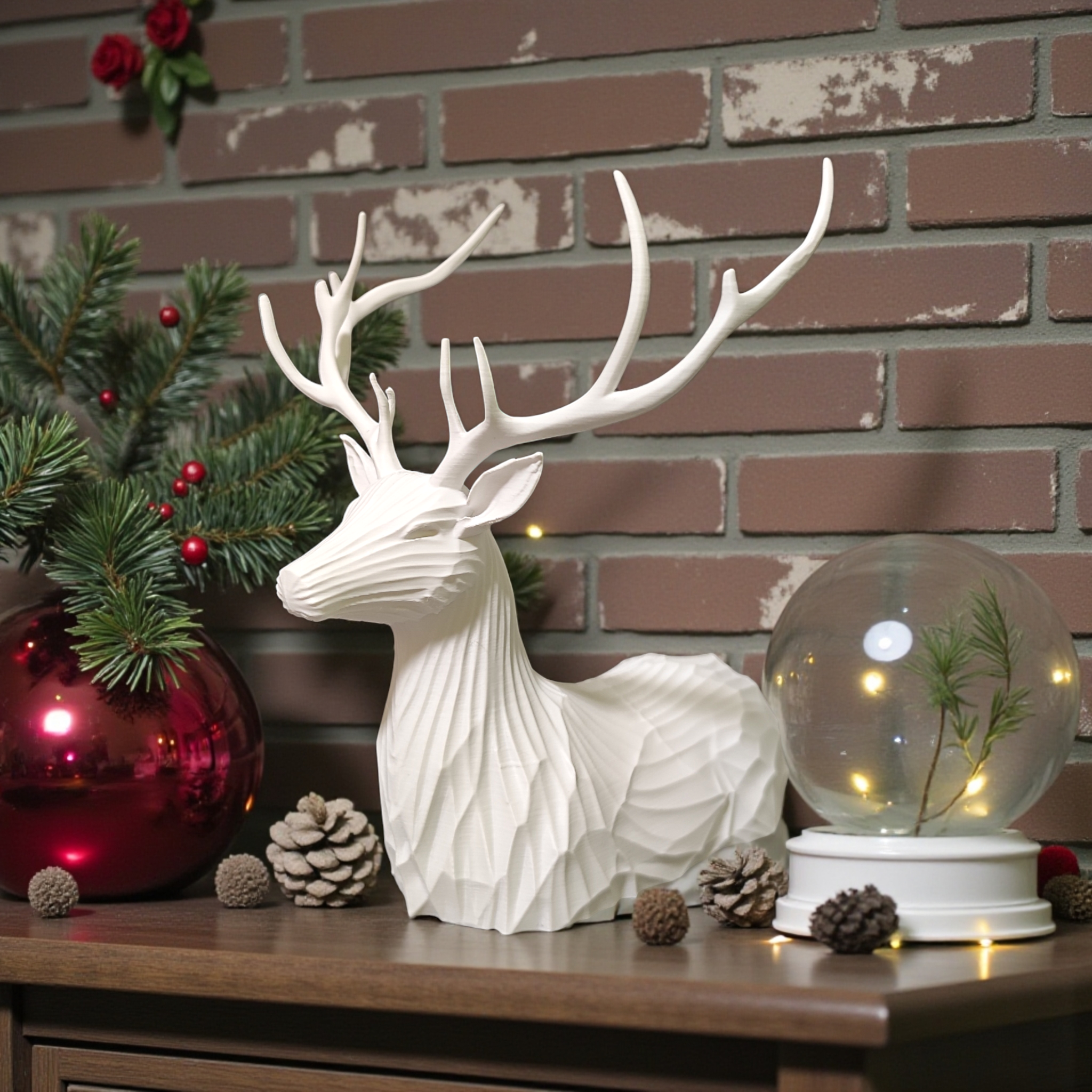Decorazione natalizia - Albus , Il Cervo dell’Inverno