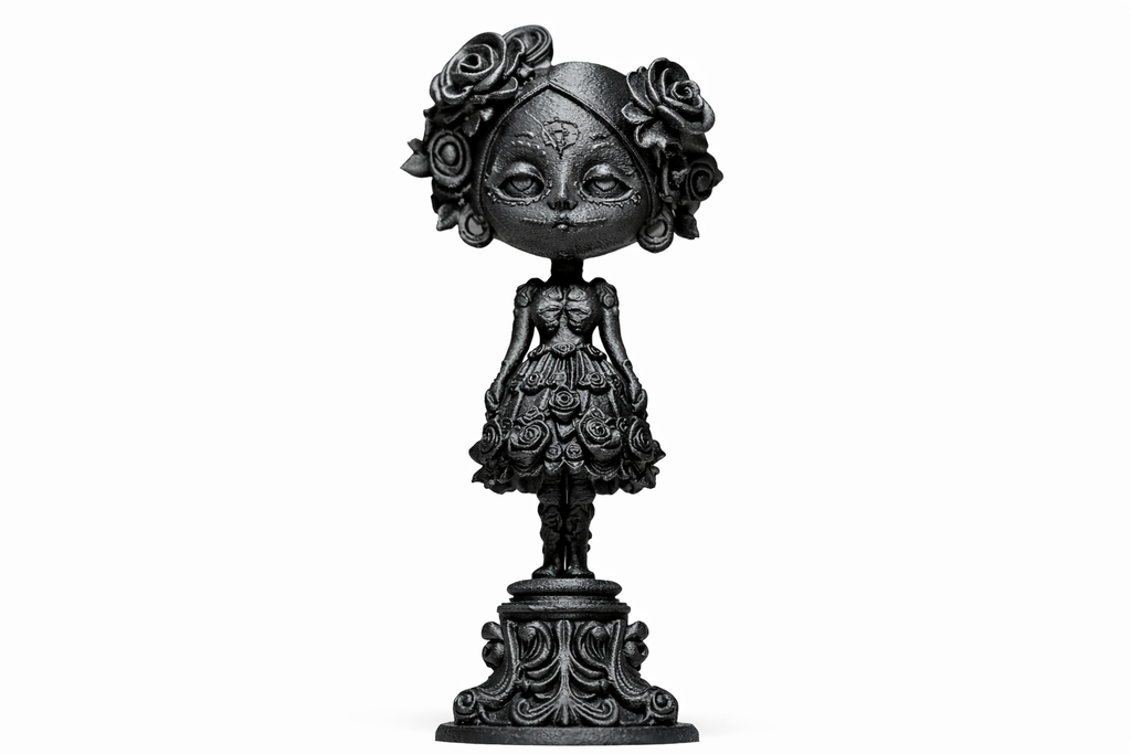 Statuetta decorativa - Fanciulla del Silenzio Nero