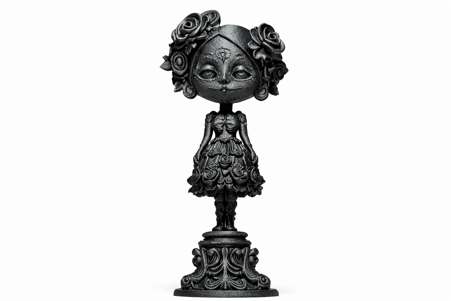 Statuetta decorativa - Fanciulla del Silenzio Nero