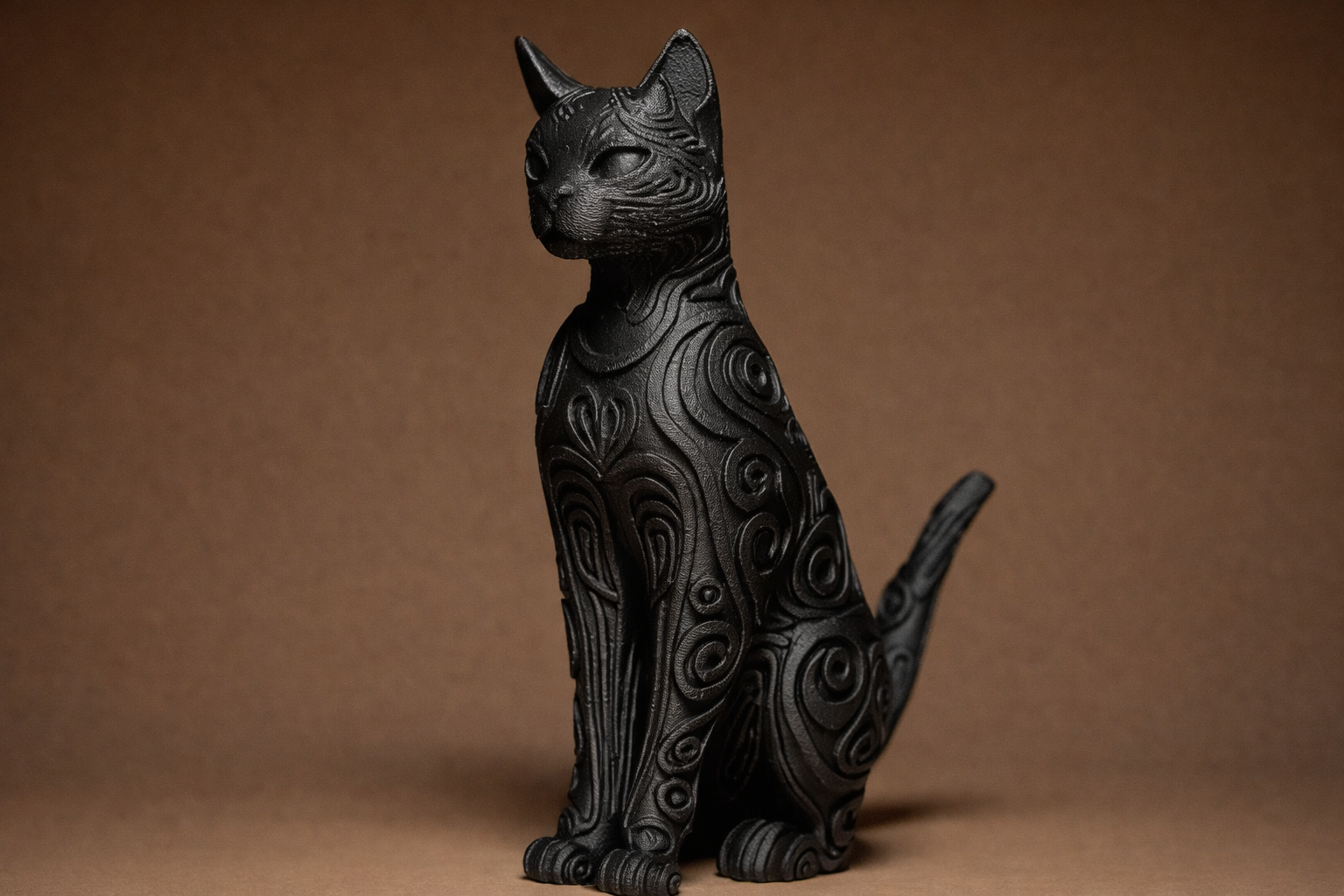 NOX – L’Eleganza Vigile  (gatto slanciato con decori)