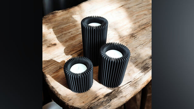 Set di portacandele - Ribbed Trio