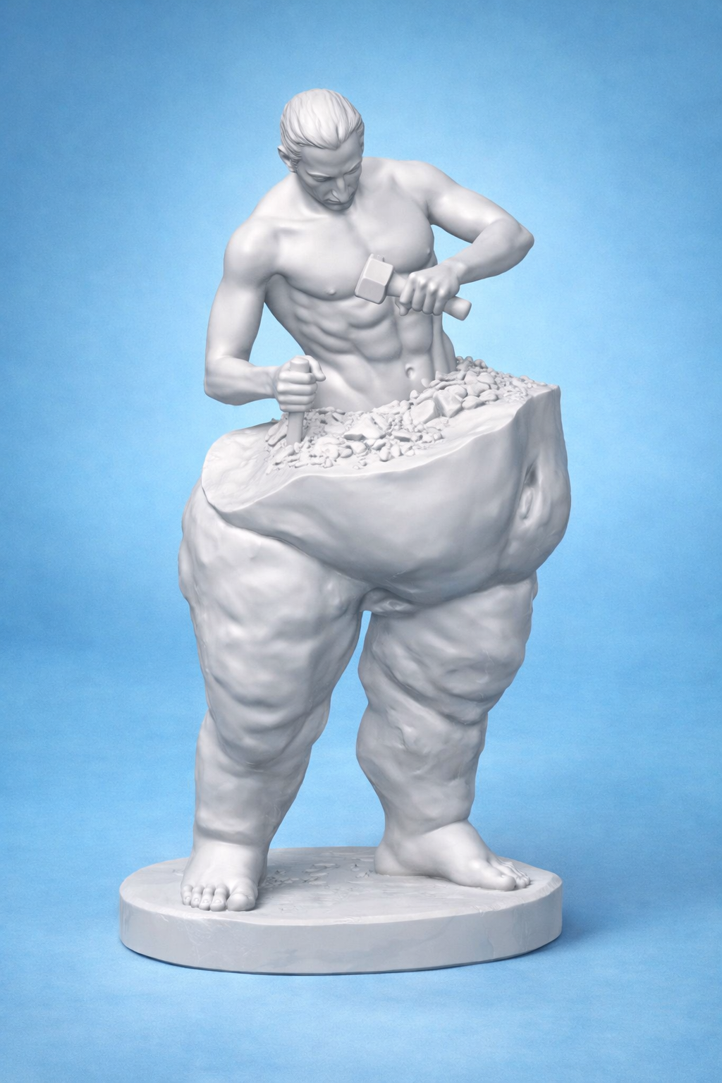Rinascita scolpita uomo- Statua decorativa