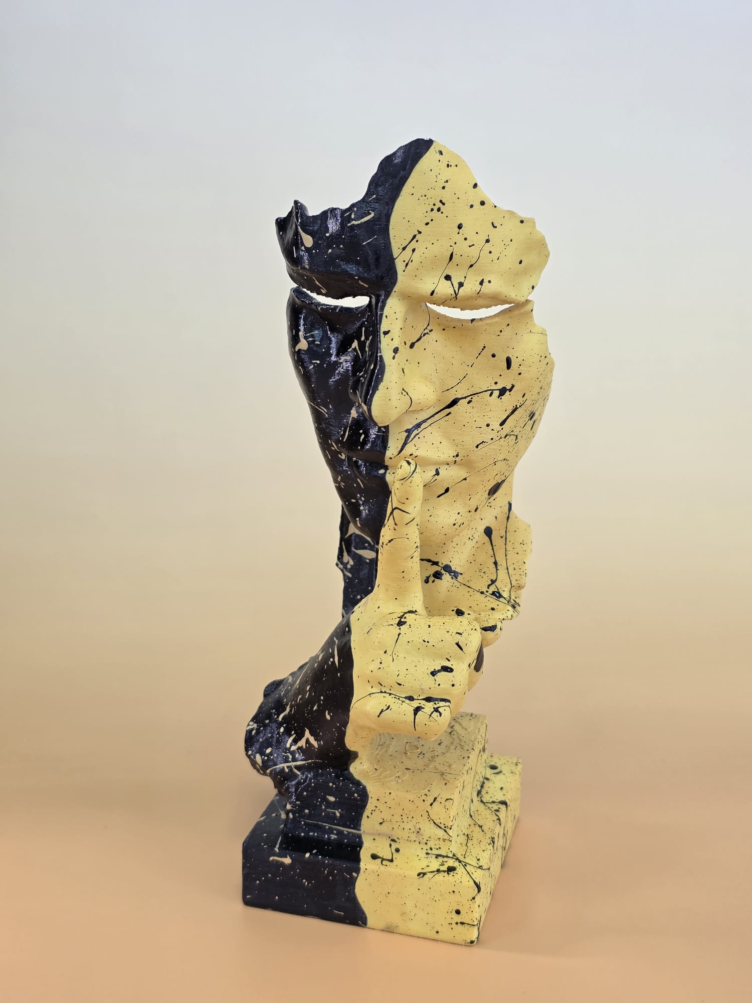 Silenzio – Scultura Decorativa Moderna Bicolore