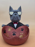 Sir Bau – Svuotatasche Bulldog di Lusso con Papillon