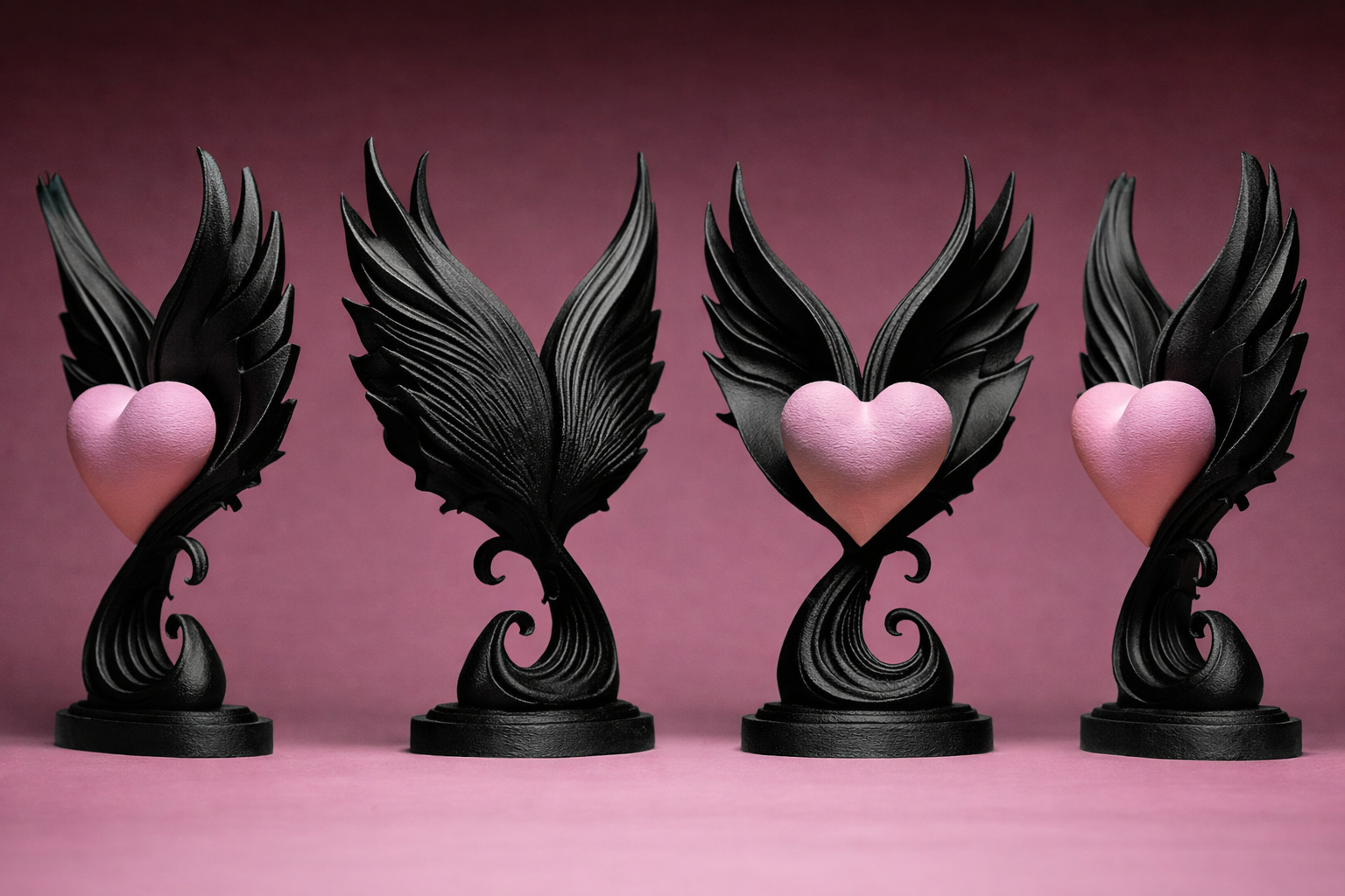 Statuetta cuore alato - Winged Heart