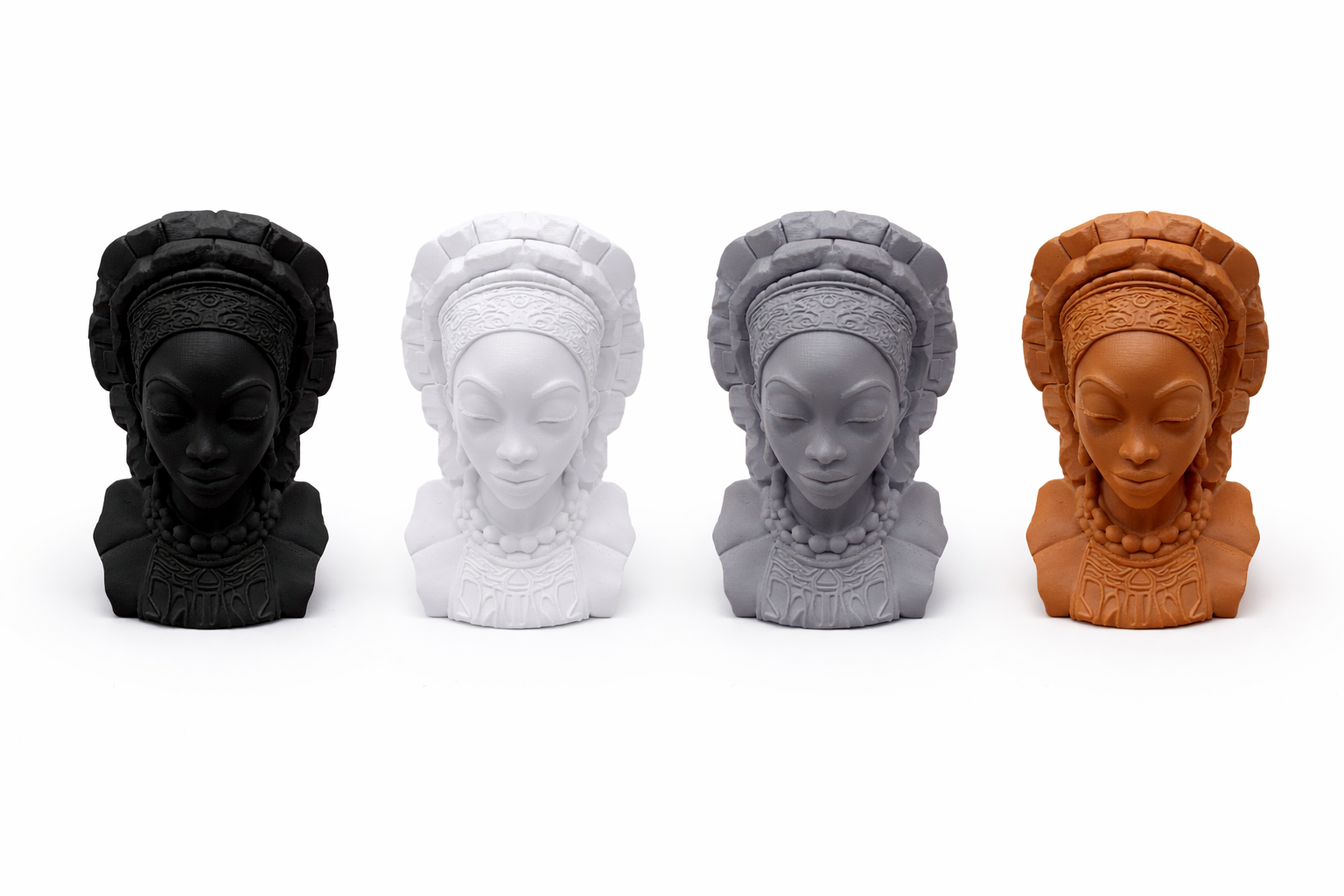 Statuetta imperatrice africana - Adanna  La Pensatrice (Nigeria, cultura Igbo)