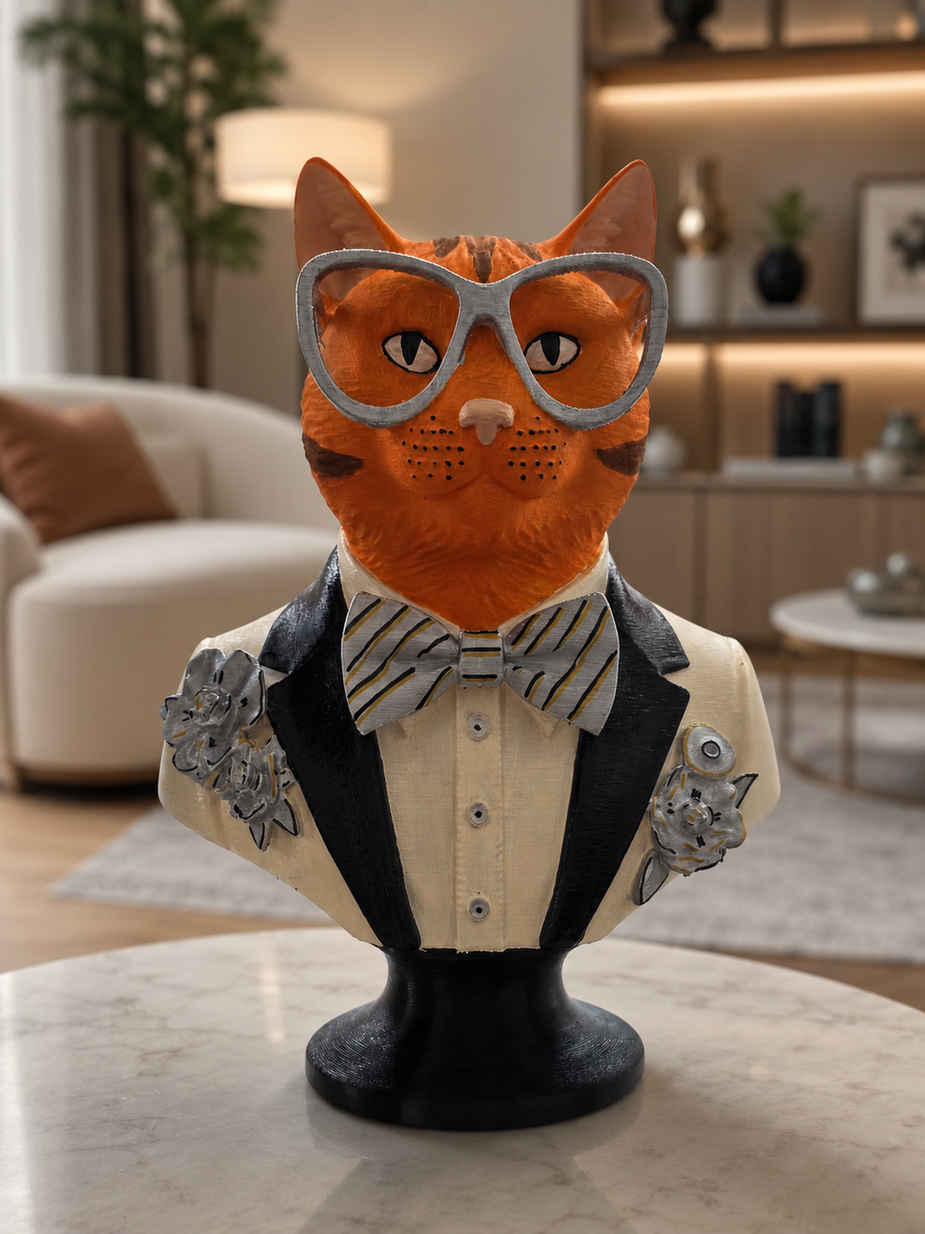 Busto gatto elegante