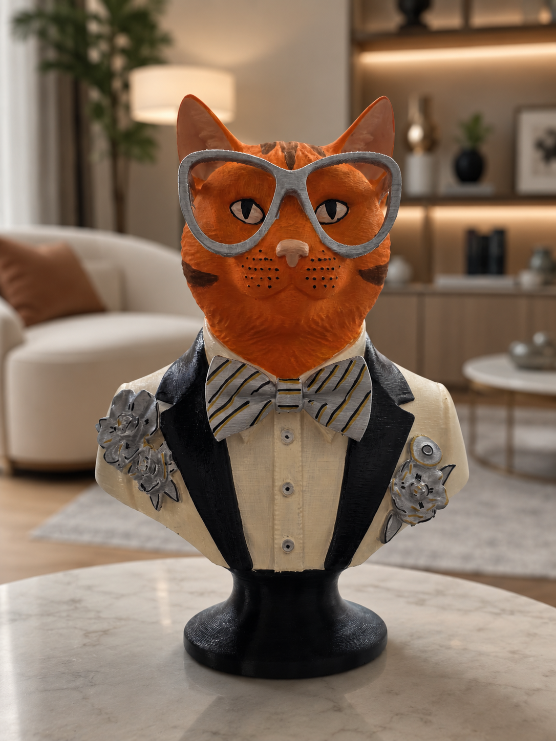 Busto gatto elegante