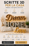 Scritte 3D Decorative per la Casa